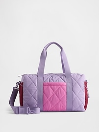 View large product image 1 of 1. Kids Quilted Colorblock Duffel Bag