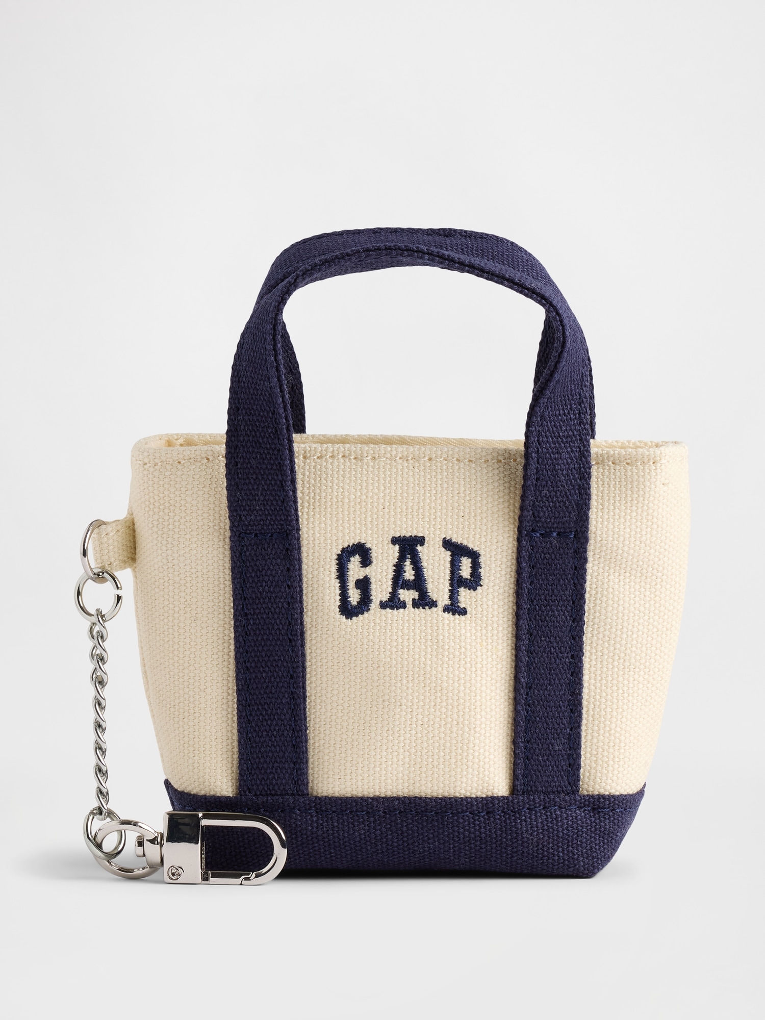 Logo Tote Keychain Charm - Dark Navy Blue