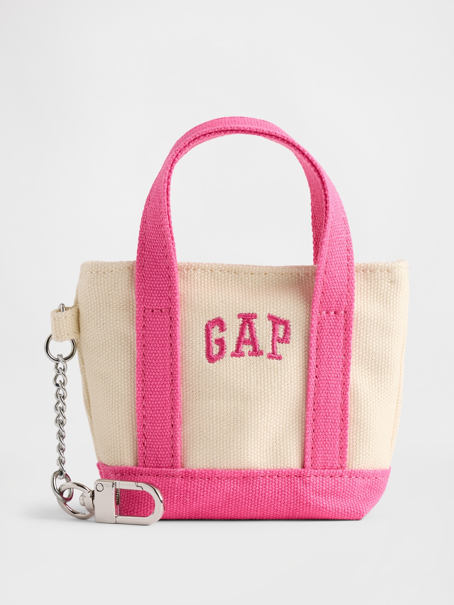 Gap Logo Tote Keychain Charm In Pink