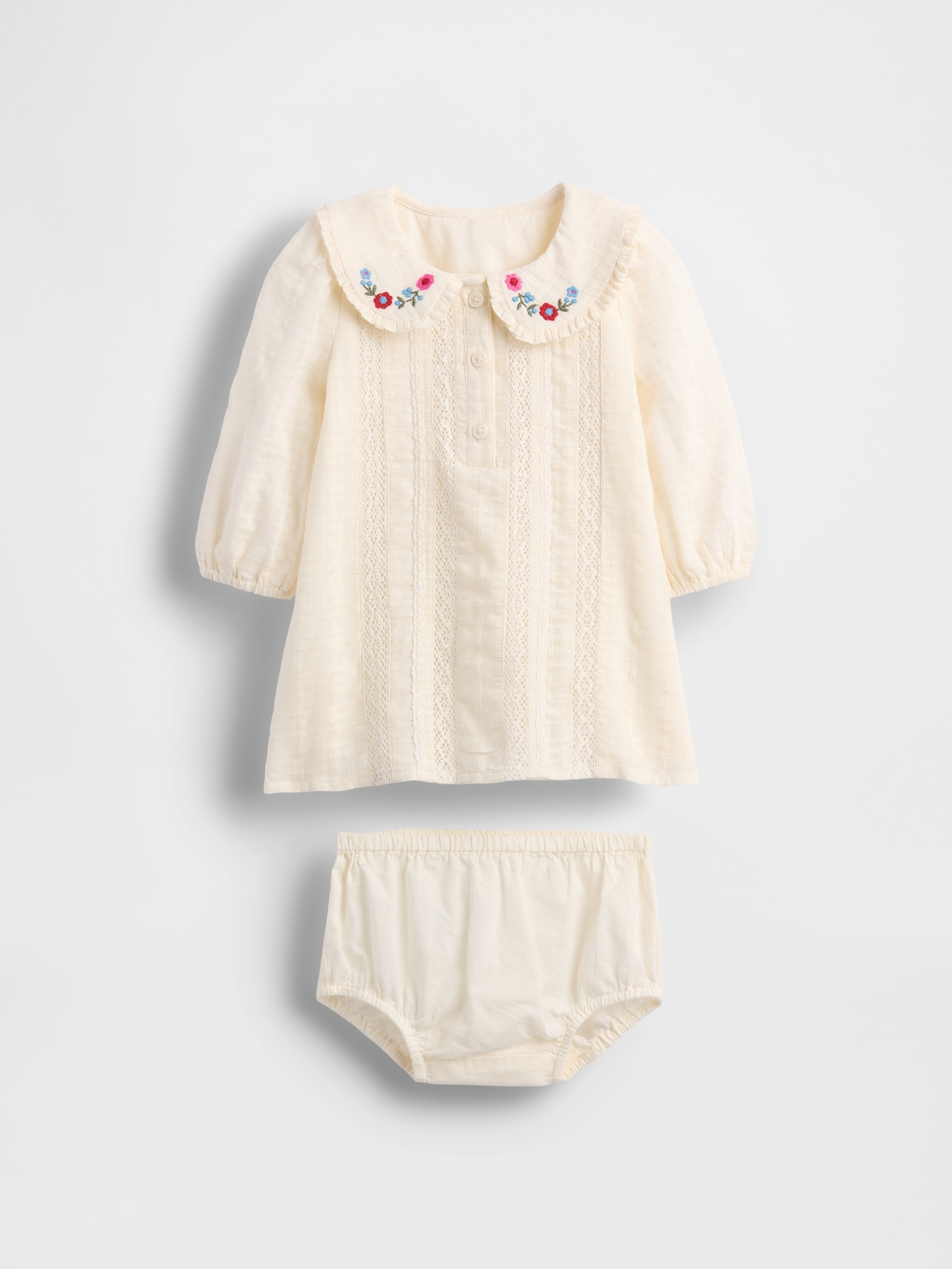 Gap Baby Embroidered Dress Set In Green