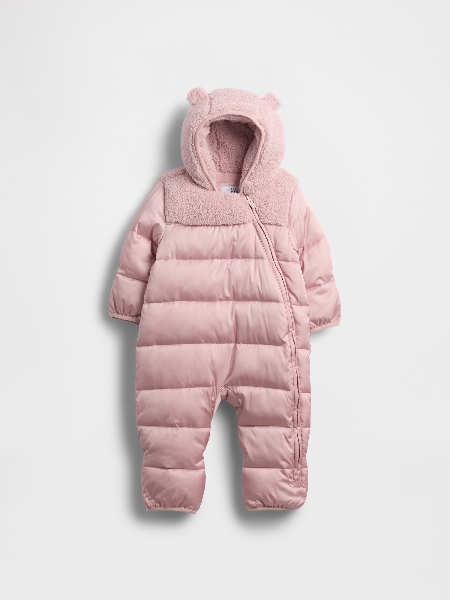 Baby Lightweight Puffer One-Piece - Primitive Pink