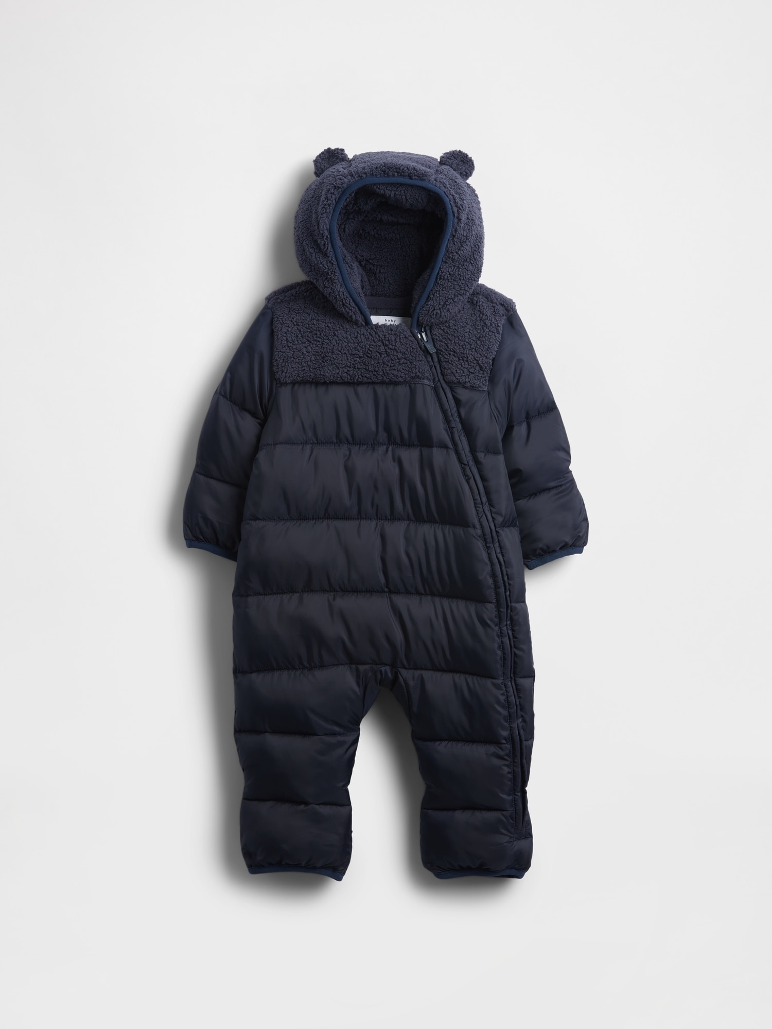 Baby Lightweight Puffer One-Piece - Navy Uniform