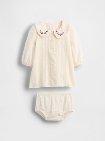 Baby Embroidered Dress Set
