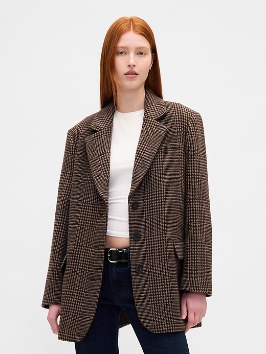 Image number 1 showing, Relaxed Houndstooth Blazer