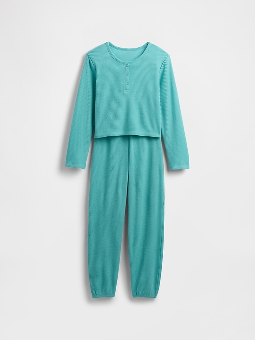 Image number 1 showing, Kids Recycled Waffle PJ Set