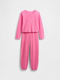 Kids Recycled Waffle PJ Set