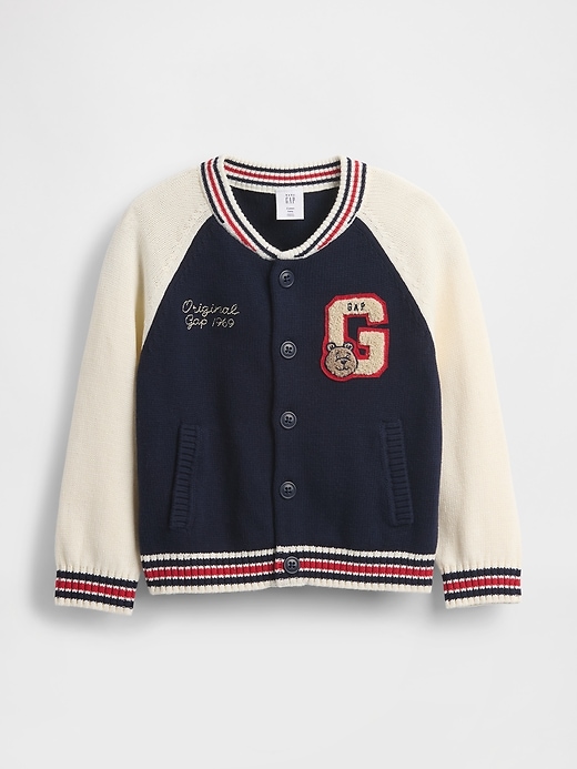 Image number 1 showing, Baby & Toddler Varsity Logo Sweater Jacket