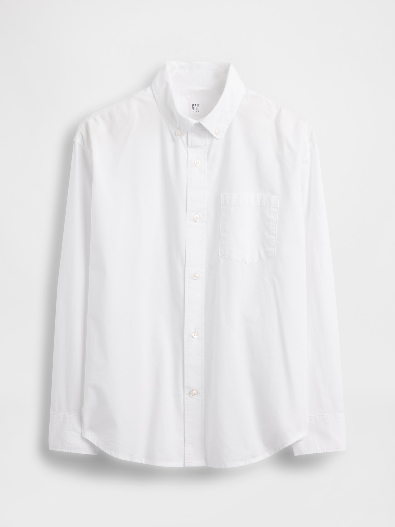 Детские рубашки Gap Kids Poplin Uniform Relaxed Shirt — фото 2