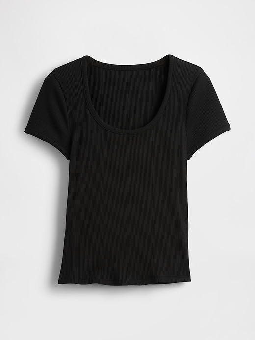 Image number 4 showing, Modern Rib Scoop Crop T-Shirt