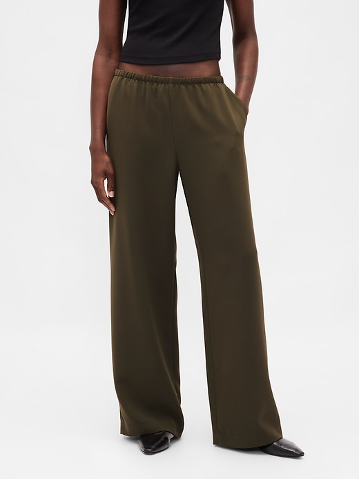 Image number 2 showing, Easy Wide-Leg Pants