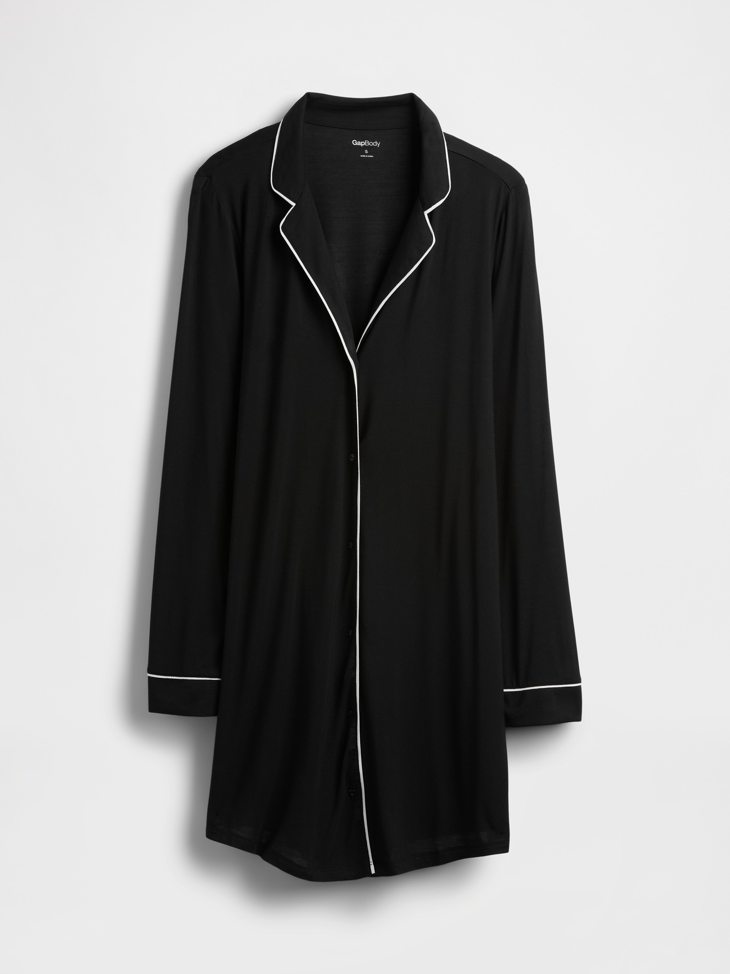 Платья SoftMade Shirtdress, модал — Gap, цвет: Чёрный — фото 3