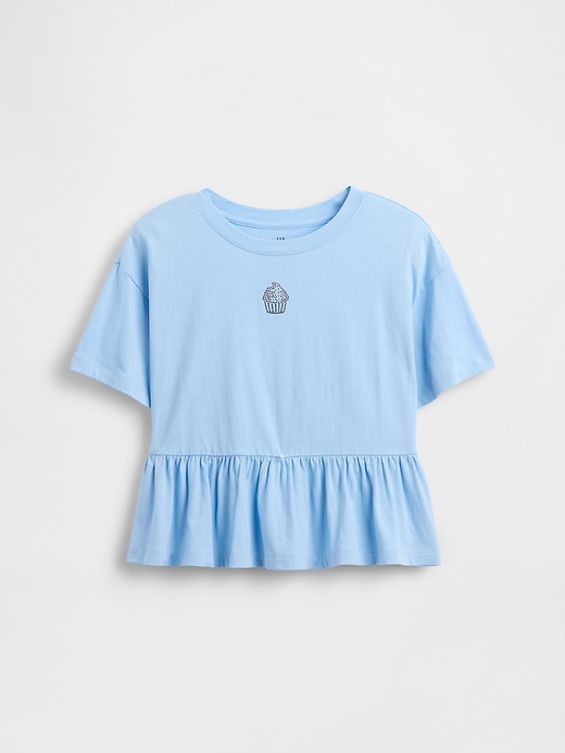 Image number 2 showing, Kids Graphic Peplum T-Shirt