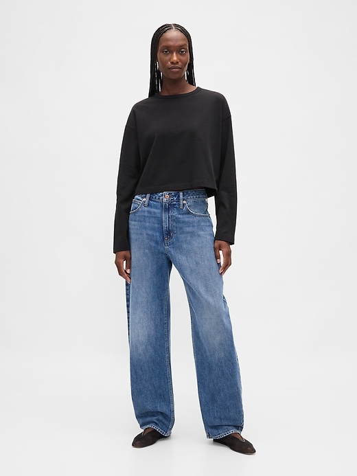 Image number 2 showing, Organic Cotton VintageSoft Heavyweight Crop T-Shirt