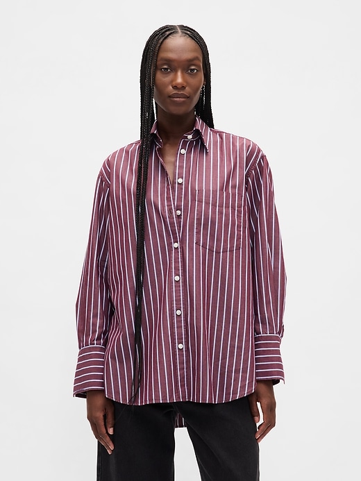 Image number 1 showing, Organic Cotton Poplin Big Shirt