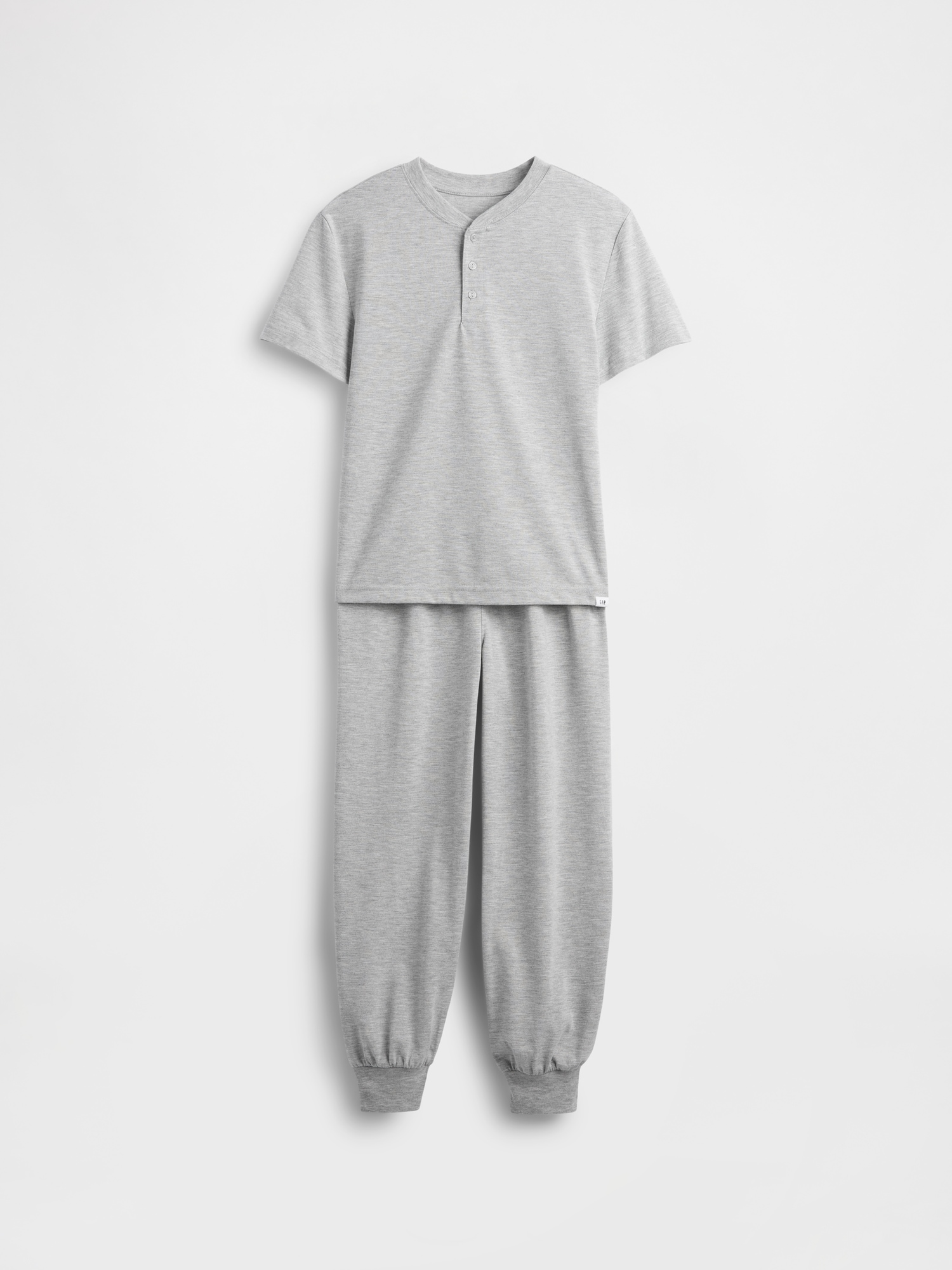 Kids Recycled PJ Jogger Set - Gray Heather