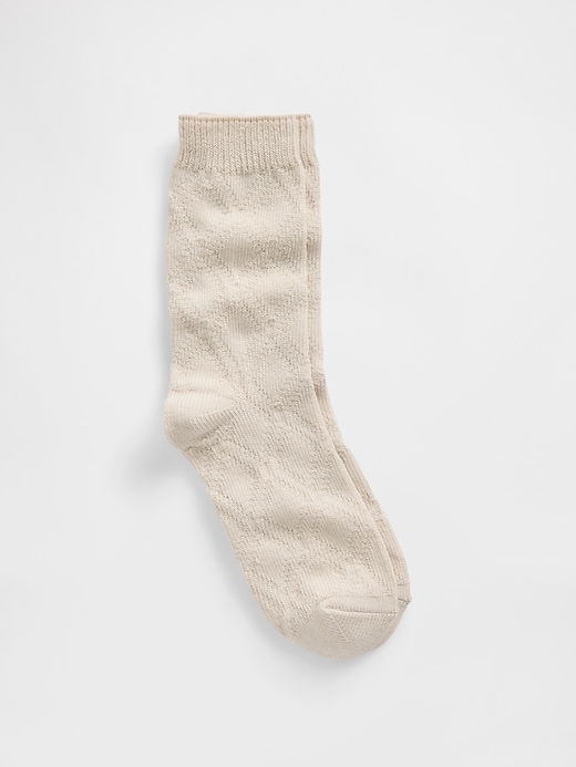 Image number 1 showing, Cable-Knit Crew Socks