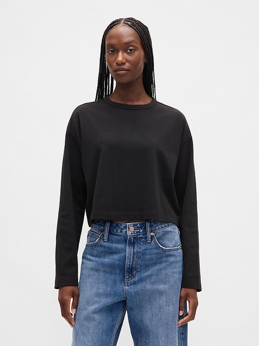 Image number 1 showing, Organic Cotton VintageSoft Heavyweight Crop T-Shirt