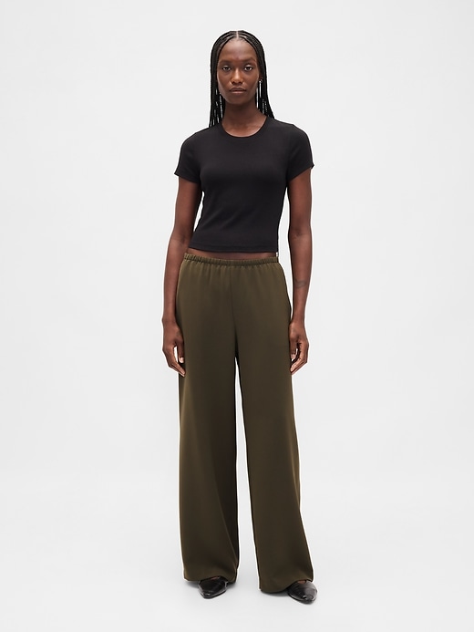 Image number 1 showing, Easy Wide-Leg Pants