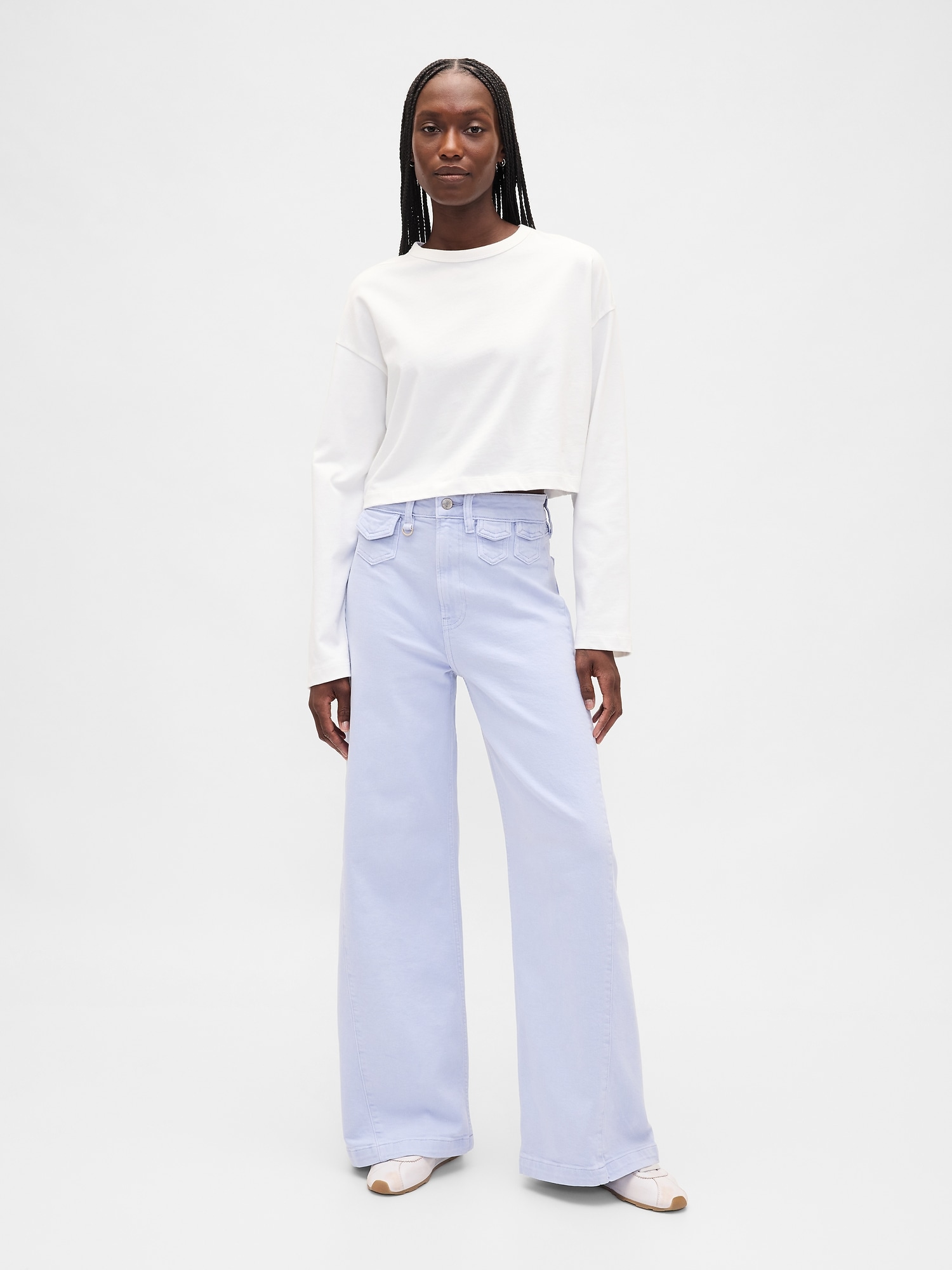 Gap Sky High Rise Stride Wide-leg Jeans