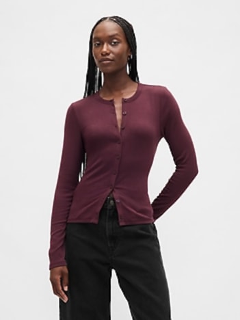 Modern Crewneck Cardigan