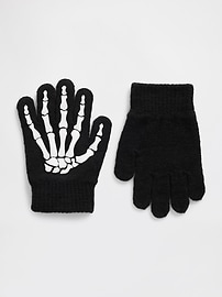 View large product image 1 of 1. Toddler Halloween Skeleton Gloves