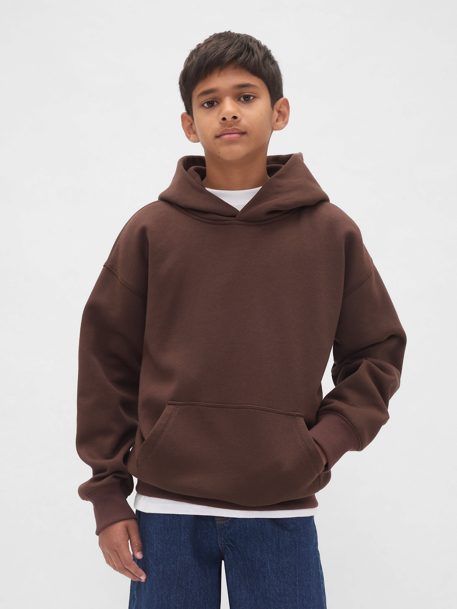 Kids VintageSoft Relaxed Hoodie - Brown