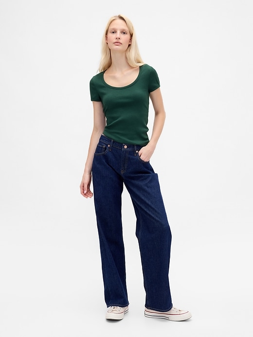Image number 2 showing, Modern Rib Scoop Crop T-Shirt