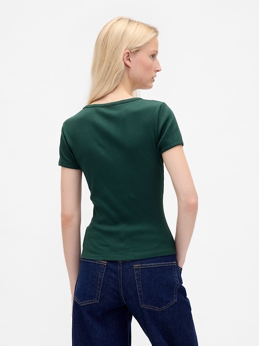 Image number 3 showing, Modern Rib Scoop Crop T-Shirt