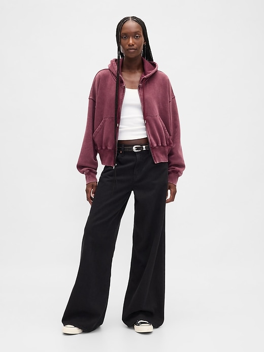 Image number 2 showing, VintageSoft Full-Zip Wedge Hoodie