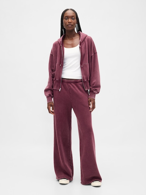 VintageSoft Baggy Wide-Leg Sweatpants