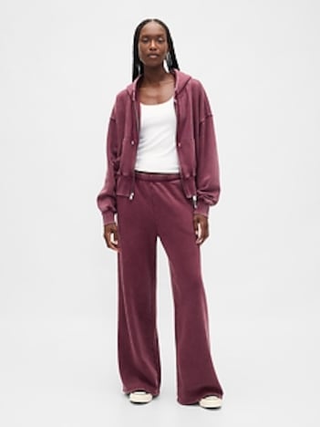 VintageSoft Baggy Wide-Leg Sweatpants