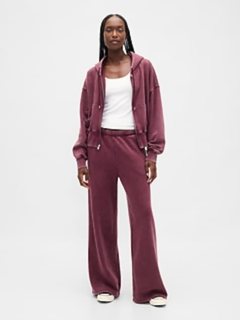 VintageSoft Baggy Wide-Leg Sweatpants