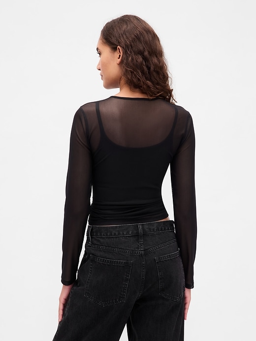 Image number 3 showing, Mesh Crop T-Shirt
