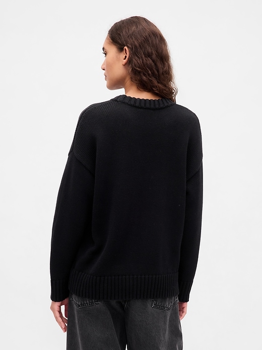Image number 3 showing, 100% Cotton Oversized Sweater
