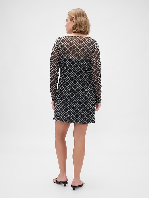 Image number 4 showing, Mesh Boatneck Mini Dress