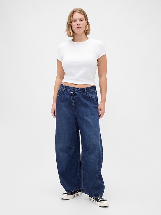 Image number 5 showing, High Rise UltraSoft Crossover Horseshoe Jeans