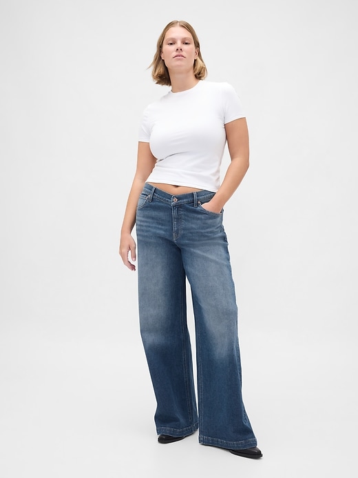 Image number 5 showing, High Rise Stride Wide-Leg Jeans