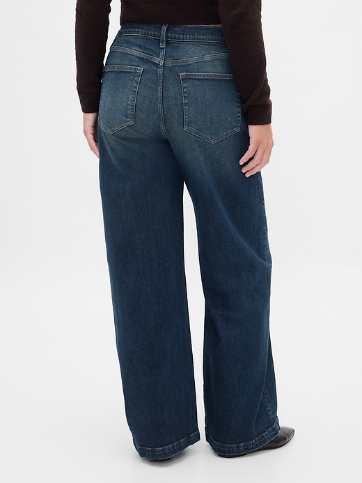 Image number 6 showing, High Rise Stride Wide-Leg Jeans