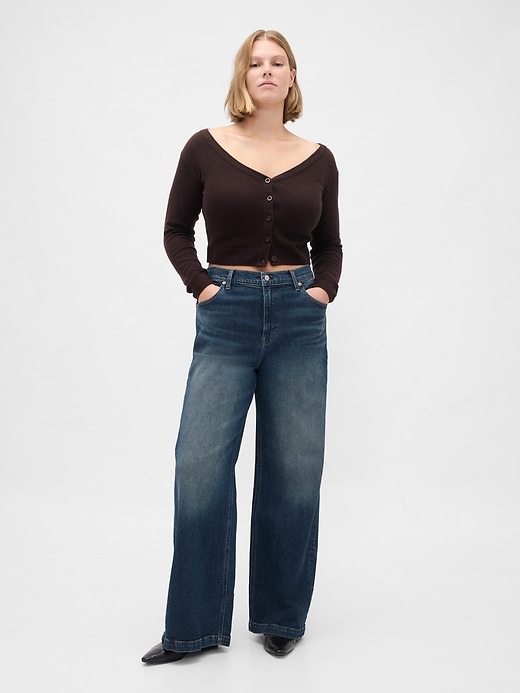 Image number 5 showing, High Rise Stride Wide-Leg Jeans