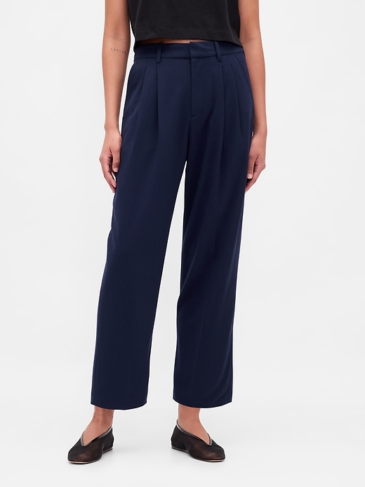 Image number 2 showing, 365 High Rise Brushed Twill Taper Ankle Trousers