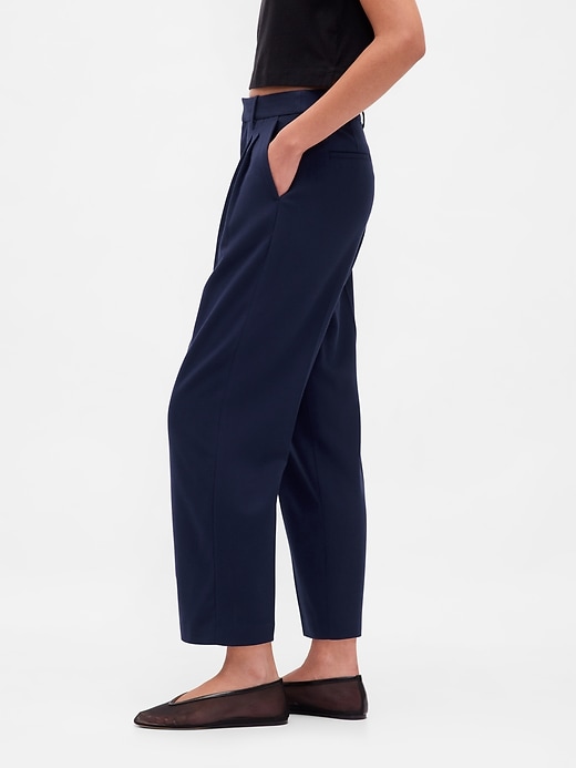 Image number 3 showing, 365 High Rise Brushed Twill Taper Ankle Trousers
