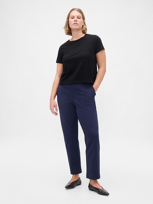 Image number 5 showing, High Rise Ponte Slim Crop Pants