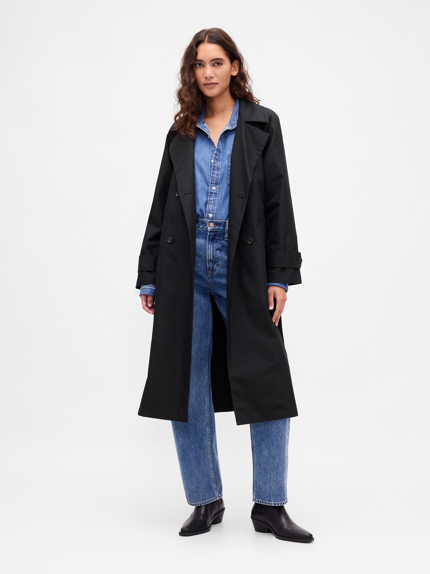 Gap Icon Trench Coat In Black