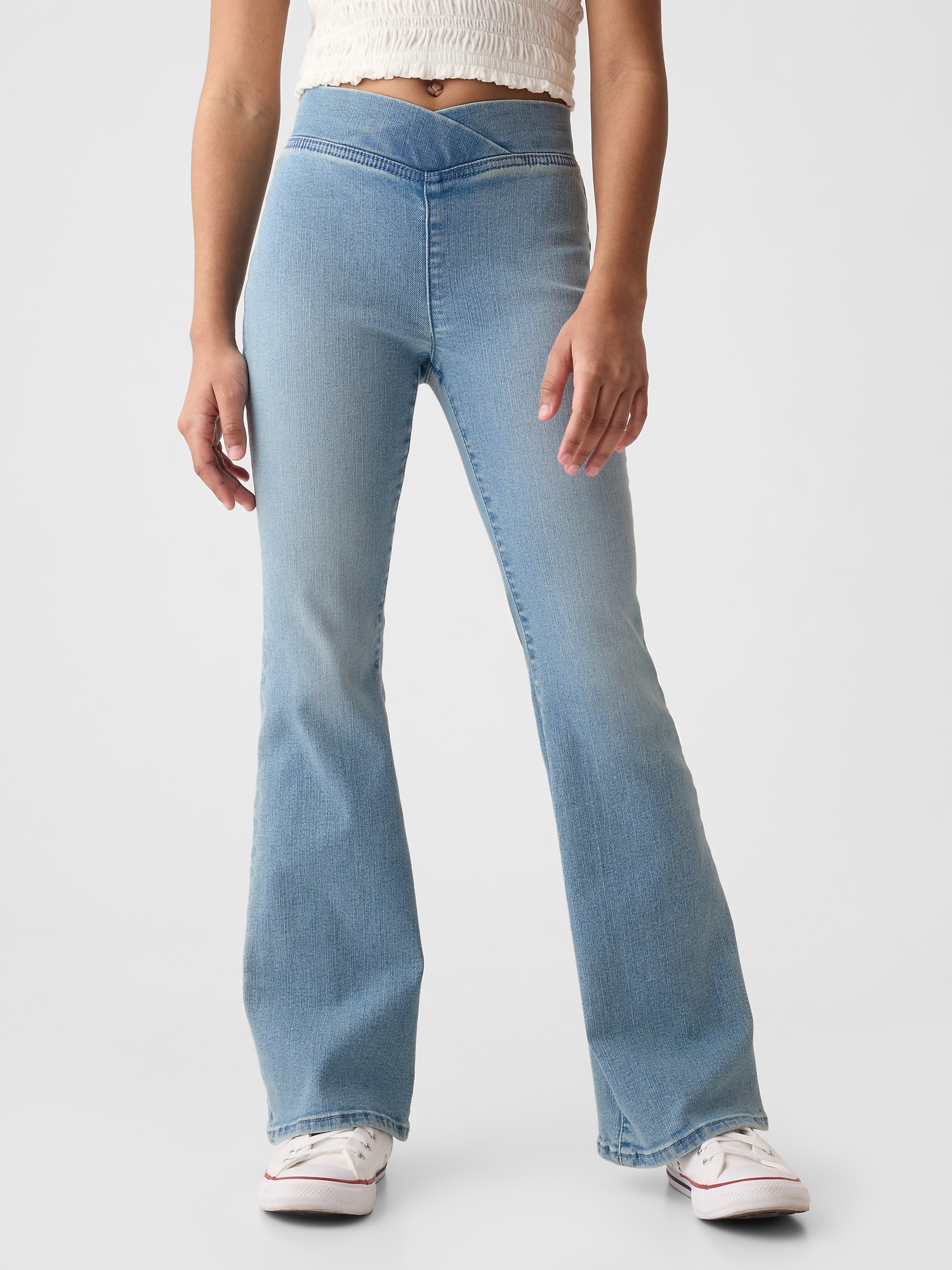 Детские джинсы Gap Kids High Rise Crossover Flare Jeans — фото 2