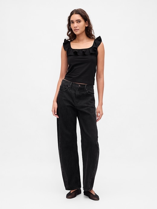 Image number 2 showing, Modern Ruffle Crop Tank Top