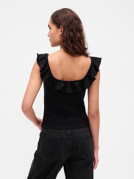 Image number 3 showing, Modern Ruffle Crop Tank Top