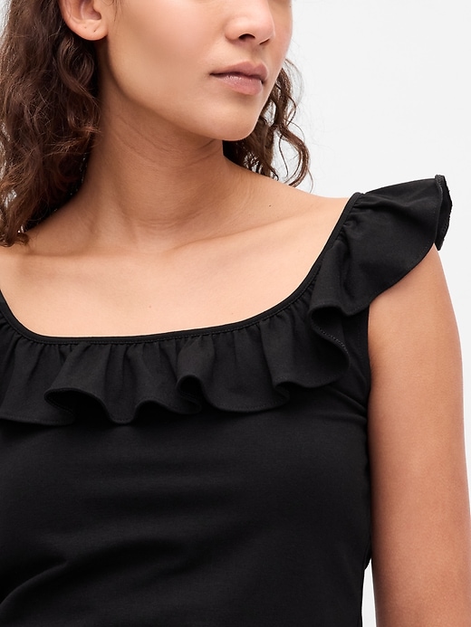 Image number 4 showing, Modern Ruffle Crop Tank Top