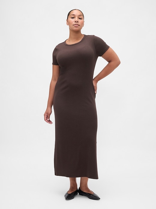 Image number 5 showing, Modern Rib Maxi T-Shirt Dress