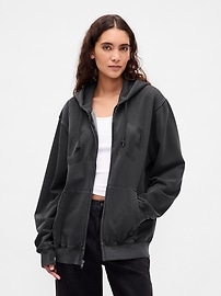 VintageSoft Arch Logo Full-Zip Hoodie