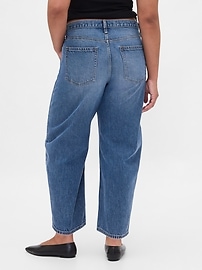 High Rise Crop Barrel Jeans